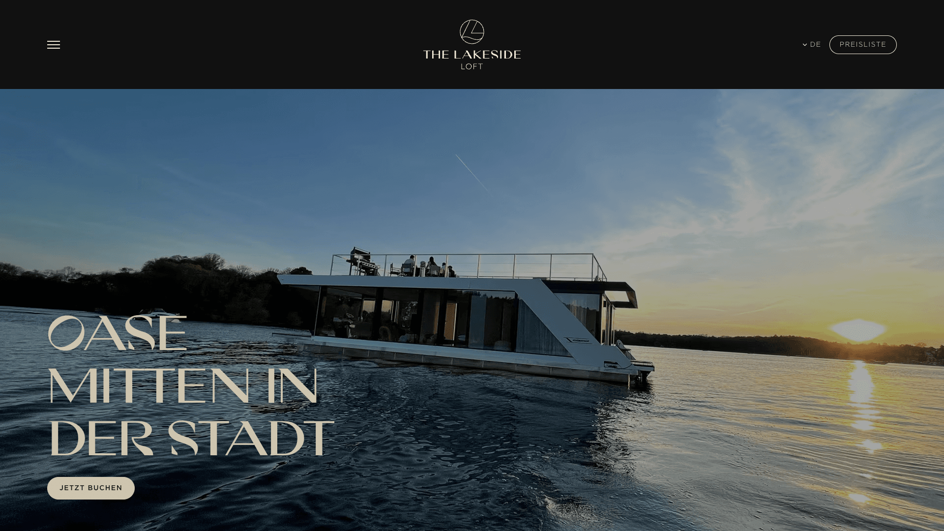 The Lakeside Loft - Website & App Design Preview